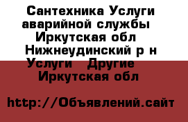 Сантехника.Услуги аварийной службы - Иркутская обл., Нижнеудинский р-н Услуги » Другие   . Иркутская обл.